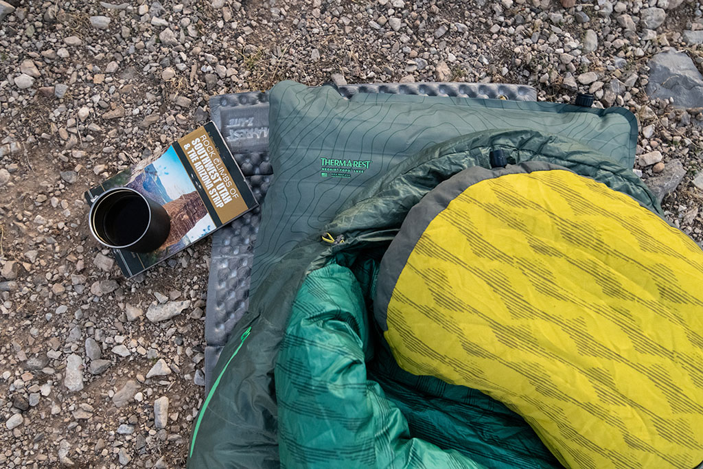 resting better with backpacking pillow sleeping pad and bag