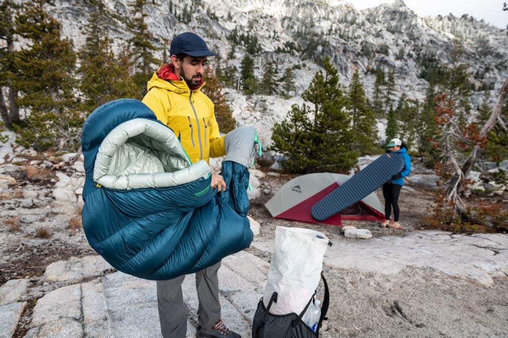 hyperion sleeping bag out of stuff sack