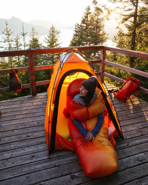 polar ranger sleeping bag in tent