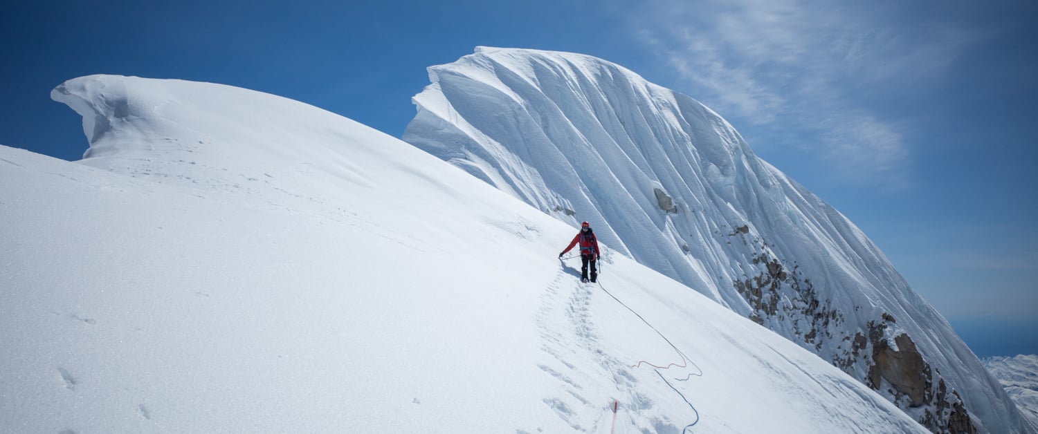 climbing Alaska range