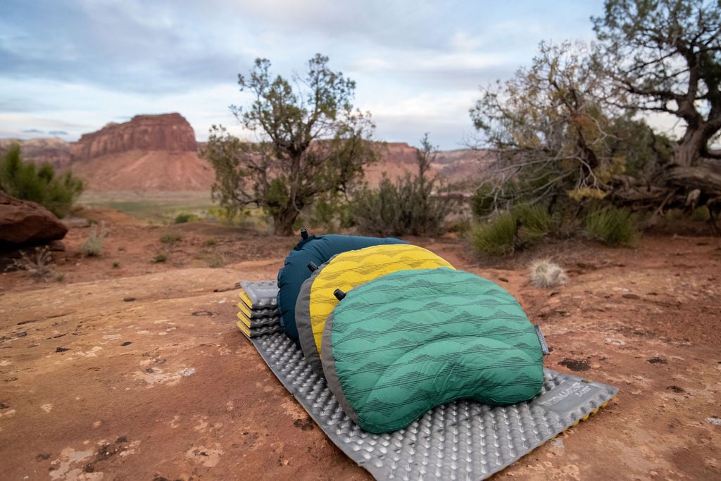 air pillows stacked on zlite sleeping pad