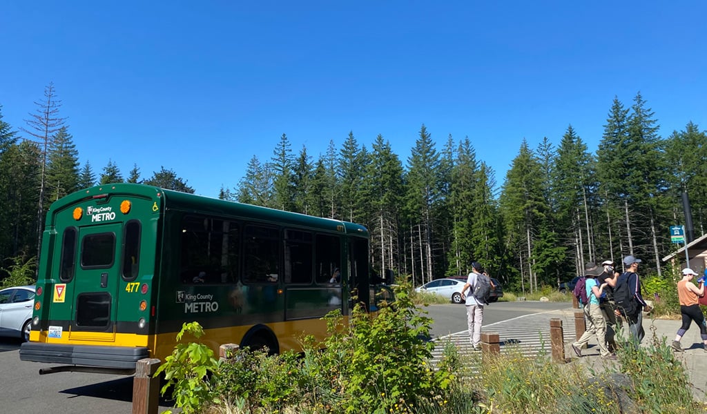 The King County Trailhead Direct bus provides car-free outdoor access.