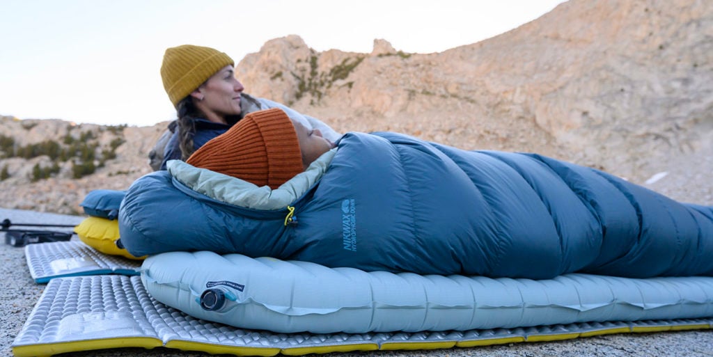lying on z lite and xtherm sleeping pads