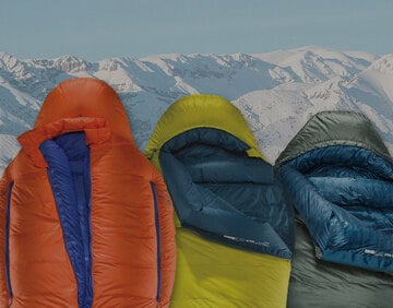 thermarest sleeping bags shown in winter