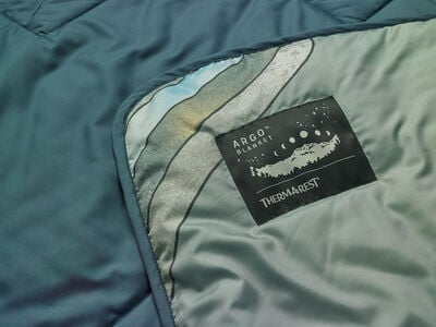Argo™ Blanket - Woven Label - Sage Topo Wave Print